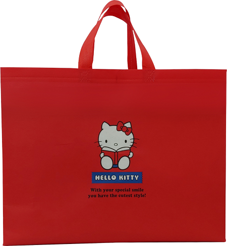台歐x三麗鷗 Hello Kitty購物袋18L-紅
